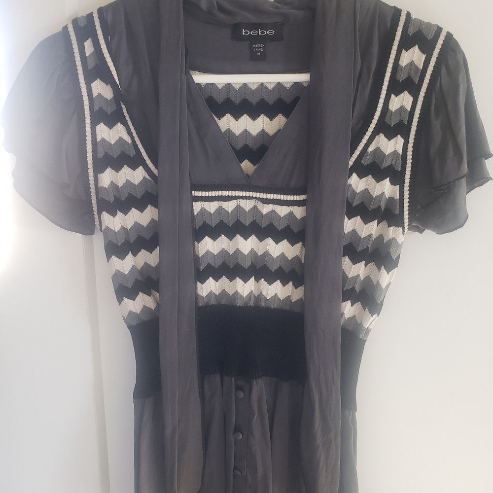 Bebe Blouse Size Medium - image 2